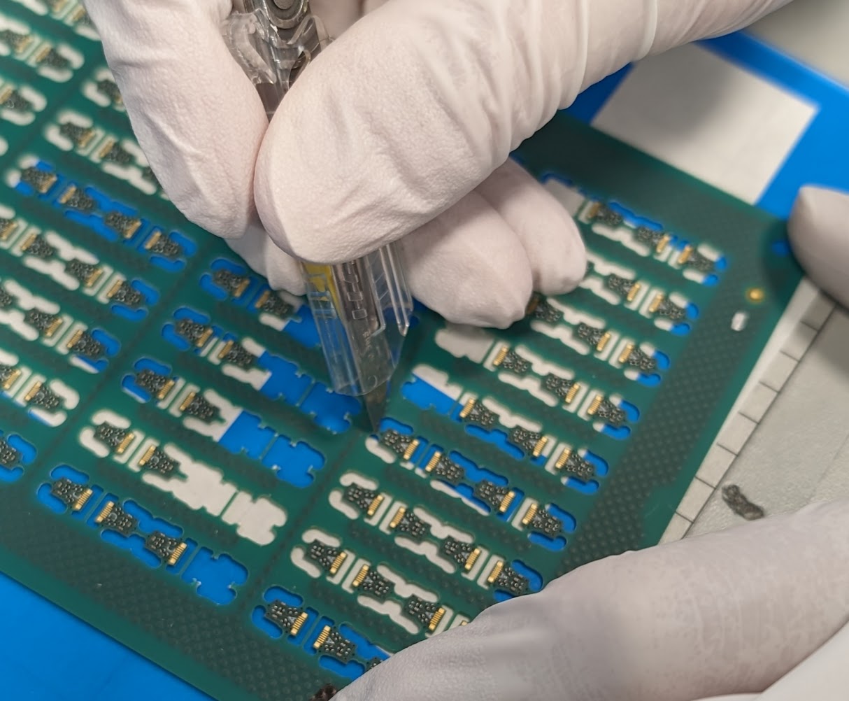 Cutting out the termination boards