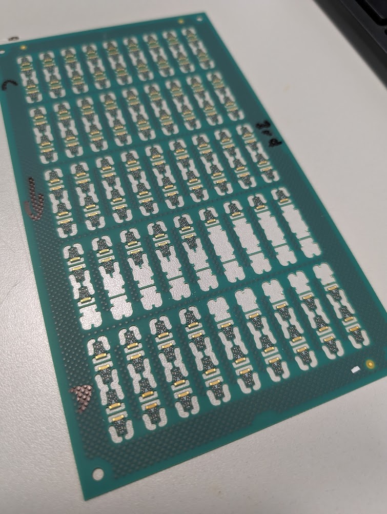Sheet of termination boards